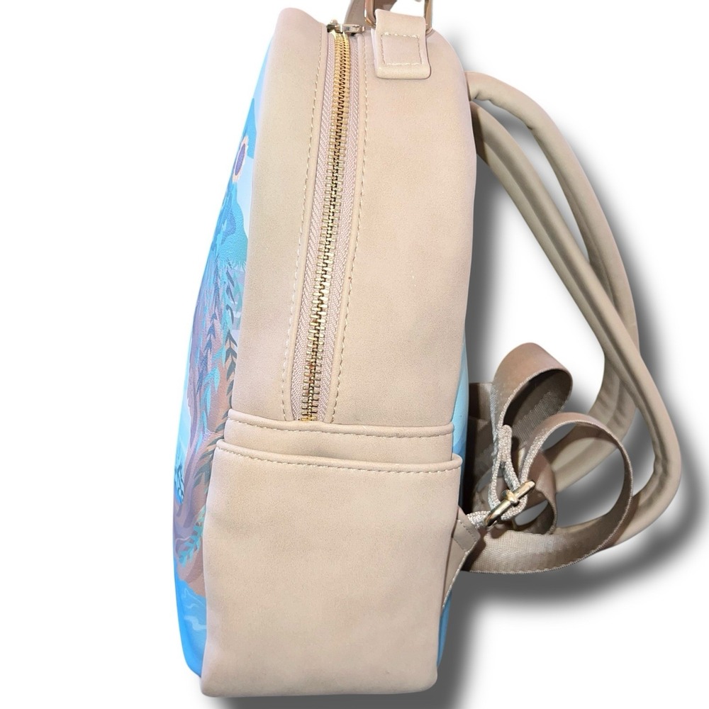 DISNEY Loungefly Mini Backpack Pocahontas Meeko Scenery Sunflowers River Wind - Picture 6 of 15